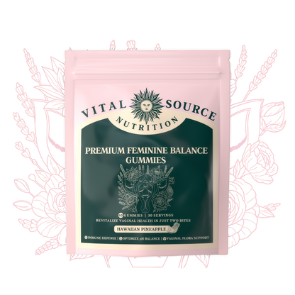 Vital Source Nutrition Vaginal Probiotic Gummies for Women - pH Balance and Immune Defense, Support Healthy Odor and Vaginal Flora - Vegan, Gluten-Free - Hawaiian Pineapple - 60 Gummies - 30 Servings