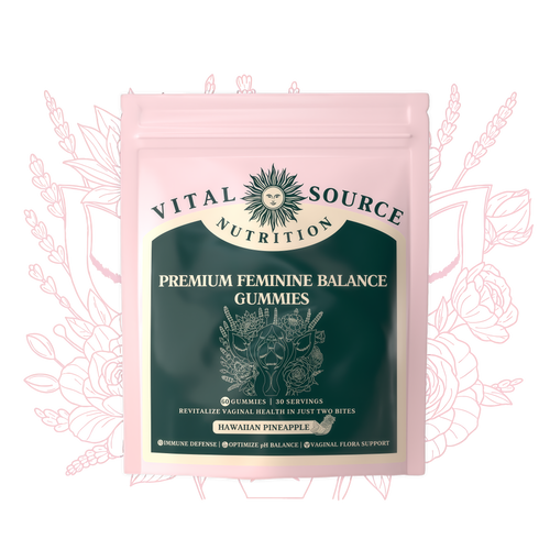 Vital Source Nutrition Vaginal Probiotic Gummies for Women - pH Balance and Immune Defense, Support Healthy Odor and Vaginal Flora - Vegan, Gluten-Free - Hawaiian Pineapple - 60 Gummies - 30 Servings