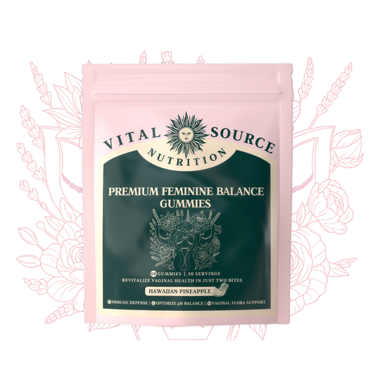 Vital Source Nutrition Vaginal Probiotic Gummies for Women - pH Balance and Immune Defense, Support Healthy Odor and Vaginal Flora - Vegan, Gluten-Free - Hawaiian Pineapple - 60 Gummies - 30 Servings